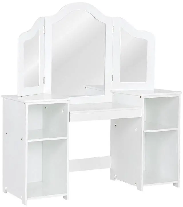 Main image of SlickBlue Kids Tri Folding Mirror Makeup Dressing Vanity Table Set