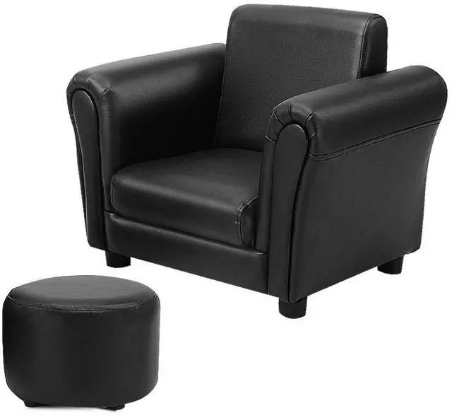 Alt view image 4 of 7 - SlickBlue Kids Single Armrest Couch Sofa with Ottoman