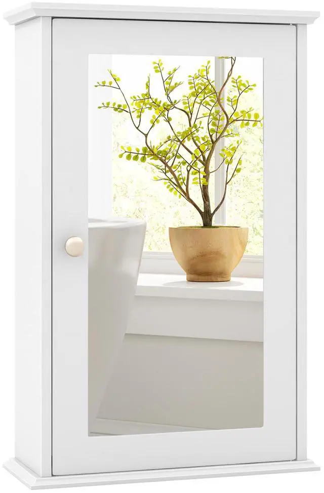 Alt view image 4 of 7 - SlickBlue Bathroom Wall Cabinet with Single Mirror Door