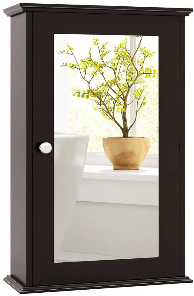 Alt view image 3 of 7 - SlickBlue Bathroom Wall Cabinet with Single Mirror Door