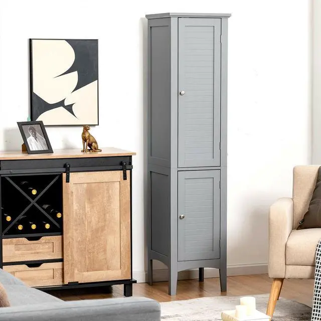 Alt view image 6 of 7 - SlickBlue Freestanding Bathroom Storage Cabinet for Kitchen and Living Room