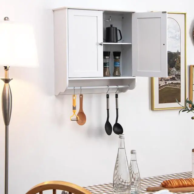 Alt view image 7 of 7 - SlickBlue Wall Mounted Bathroom Storage Medicine Cabinet with Towel Bar