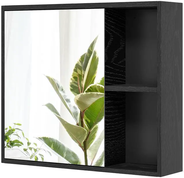 Alt view image 4 of 7 - SlickBlue Bathroom Medicine Cabinet with Single Mirror Door