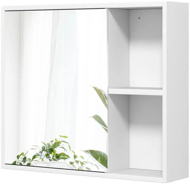 Alt view image 4 of 7 - SlickBlue Bathroom Medicine Cabinet with Single Mirror Door