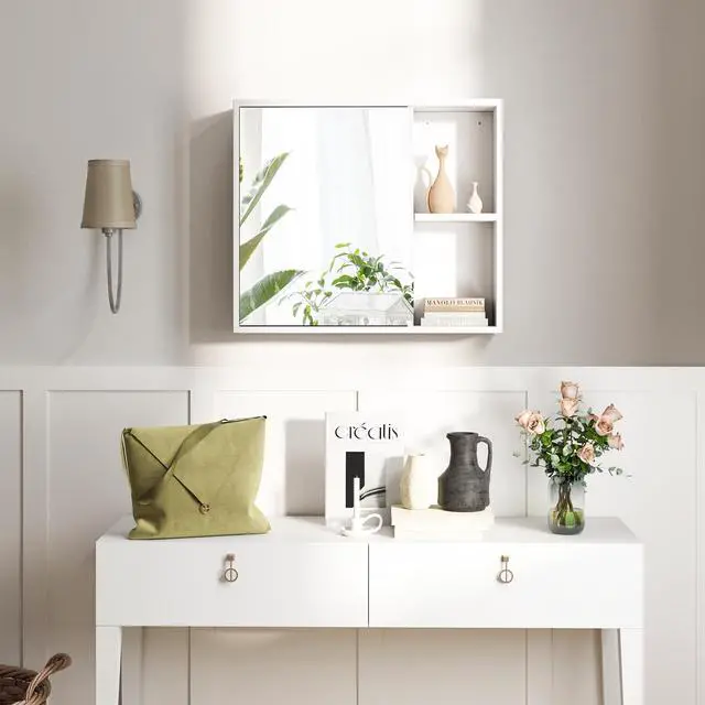 Alt view image 6 of 7 - SlickBlue Bathroom Medicine Cabinet with Single Mirror Door