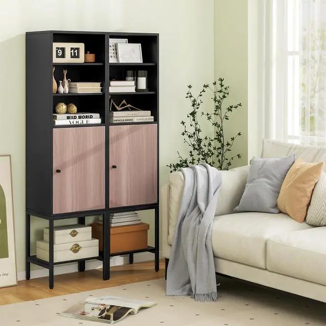 Alt view image 6 of 7 - SlickBlue  Bathroom Tall Cabinet with 1 Door and 4 Shelves Narrow Storage Unit