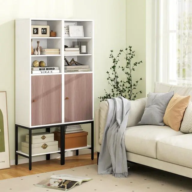 Alt view image 6 of 7 - SlickBlue  Bathroom Tall Cabinet with 1 Door and 4 Shelves Narrow Storage Unit