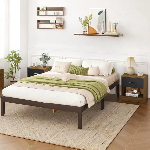 Alt view image 7 of 7 - SlickBlue Bedside Table Nightstand with Drawer and Open Storage Shelf