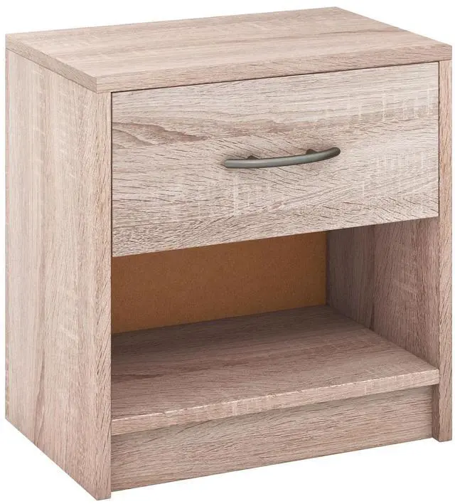 Main image of SlickBlue Bedside Table Nightstand with Drawer and Open Storage Shelf