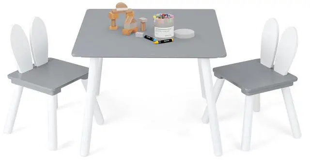 Main image of SlickBlue 3 Pieces Kids Table and Chairs Set for Arts Crafts Snack Time