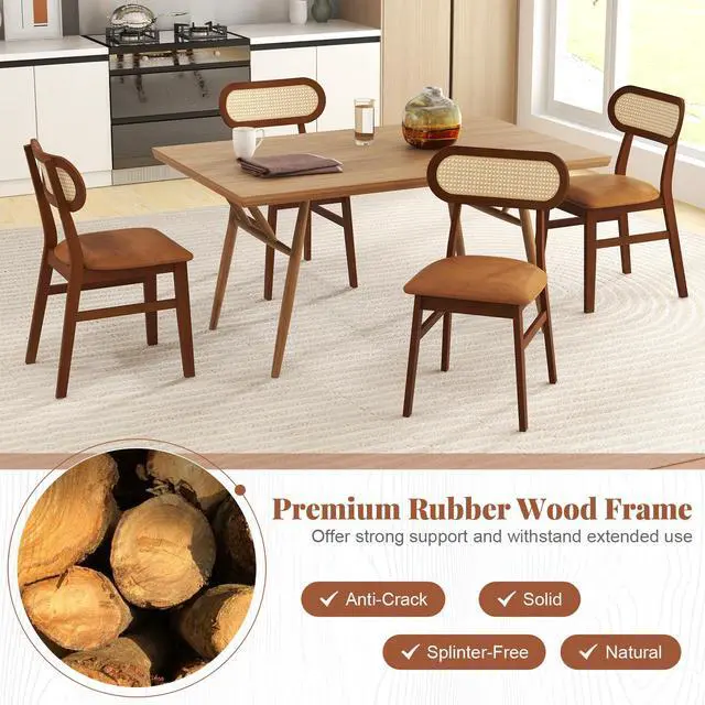 Alt view image 7 of 7 - SlickBlue Indoor Mid Century Wood Dining Chairs Set of 2  for Dining Room