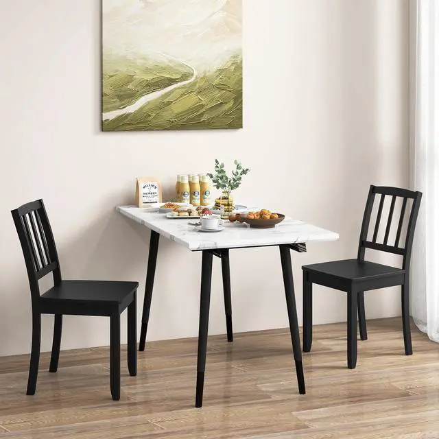 Alt view image 2 of 7 - SlickBlue Wood Dining Chair Set of 2 with Rubber Wood Legs
