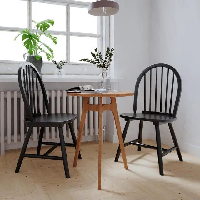 Alt view image 3 of 7 - SlickBlue Set of 2 Vintage Windsor Wood Chair with Spindle Back for Dining Room