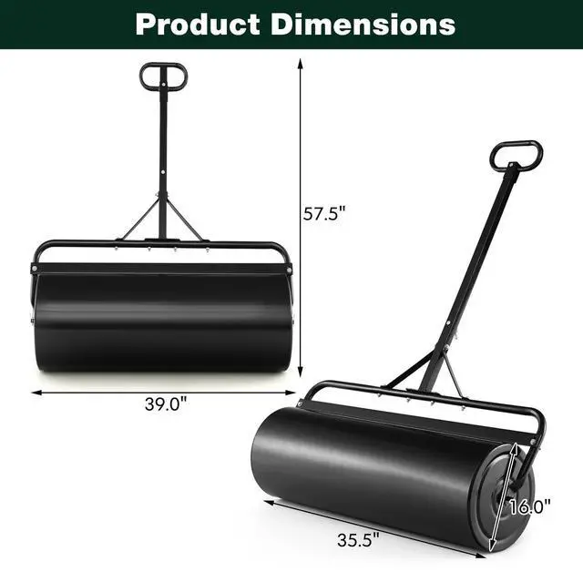 Alt view image 5 of 7 - SlickBlue  Wide Push/Tow Lawn Roller
