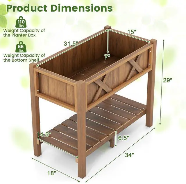 Alt view image 5 of 7 - SlickBlue HIPS Raised Garden Bed Poly Wood Elevated Planter Box