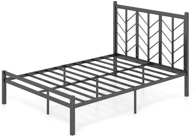 Main image of SlickBlue Full Size Platform Bed with Headboard and Metal Frame