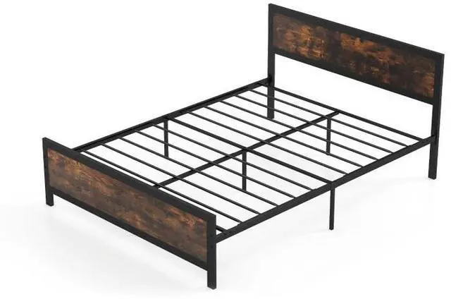 Main image of SlickBlue Metal Bed Frame with Headboard and Footboard-Queen Size