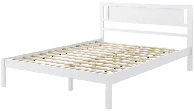 Main image of SlickBlue Wood Bed Frame with Headboard and Wooden Slats Support-Queen