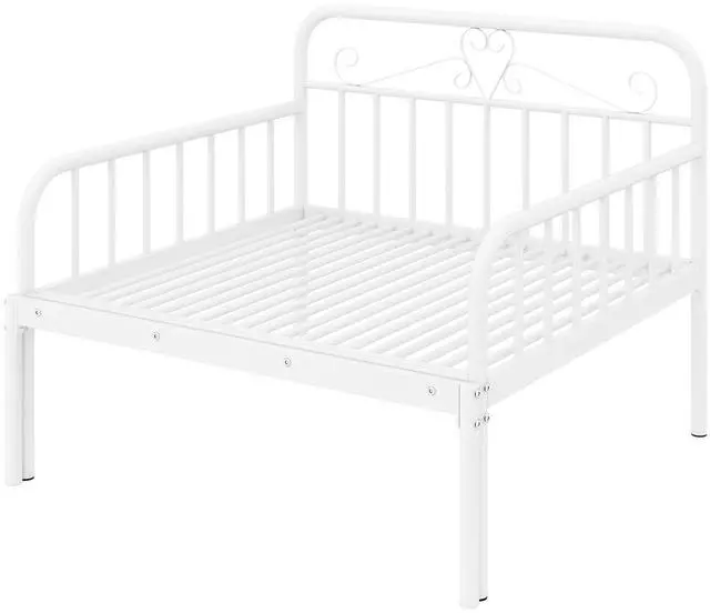 Alt view image 4 of 7 - SlickBlue Extendable Metal Daybed to Twin Size Bed with Guardrails and Armrests