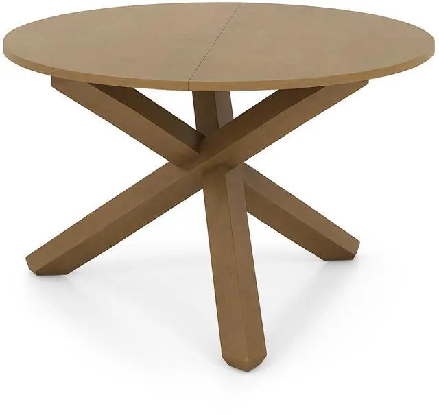 Main image of SlickBlue 47 Inches Round Dining Table with Solid Acacia Wood Legs for 4-6 Person-Natural