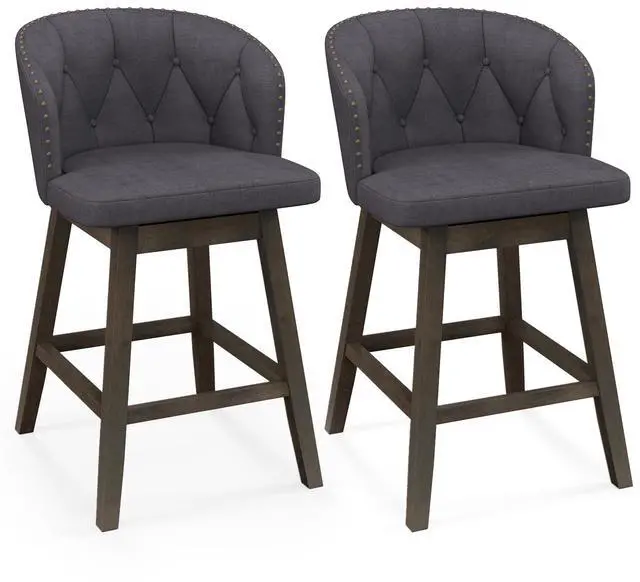 Main image of SlickBlue Counter Height Fabric Upholstered Bar Stools Set of 2