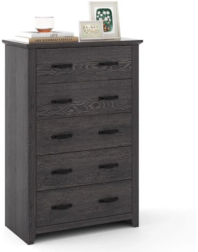 Alt view image 4 of 7 - SlickBlue Tall Storage Dresser with 5 Pull-out Drawers for Bedroom Living Room