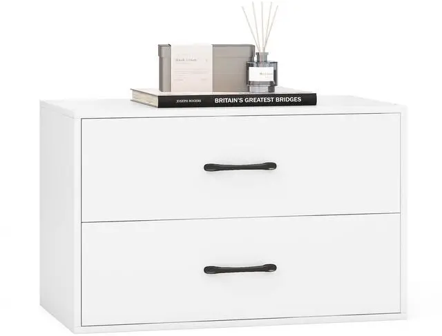 Main image of SlickBlue 2-Drawer Stackable Horizontal Storage Cabinet Dresser Chest with Handles