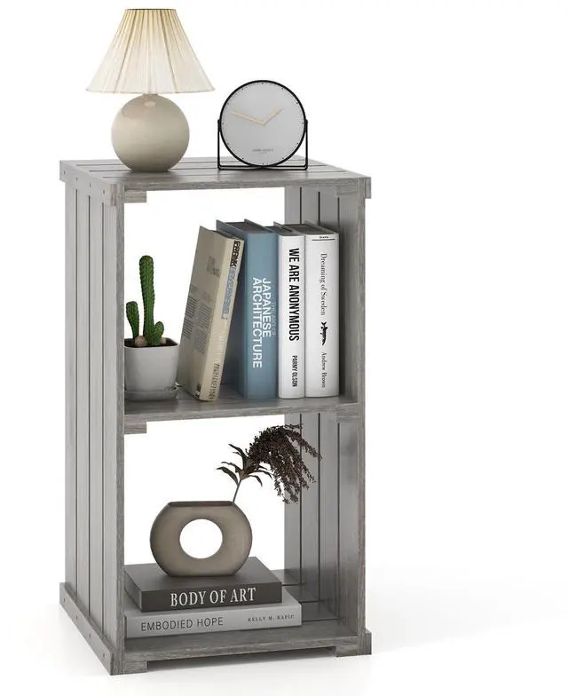 Main image of SlickBlue 2-Cube Storage Shelf with Open Back and 3-Tier Shelf