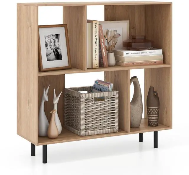 Alt view image 4 of 7 - SlickBlue Open Shelf Bookcase with 4 Compartments