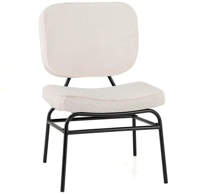 Main image of SlickBlue Upholstered Accent Chair Sherpa Reading Chair with Sponge Padding