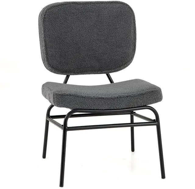 Main image of SlickBlue Upholstered Accent Chair Sherpa Reading Chair with Sponge Padding