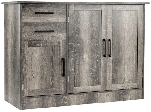 Main image of SlickBlue Buffet Storage Cabinet Kitchen Sideboard with 2 Drawers-Gray
