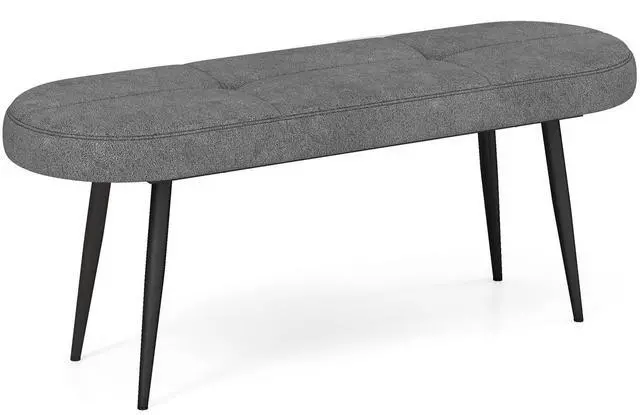 Main image of SlickBlue 47 Inch Upholstered Entryway Bench with Heavy-duty Metal Frame-Gray