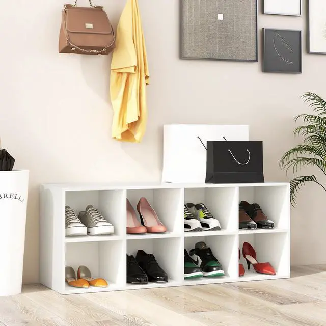 Alt view image 2 of 7 - SlickBlue 8 Cubbies Shoe Organizer with 500 LBS Weight Capacity
