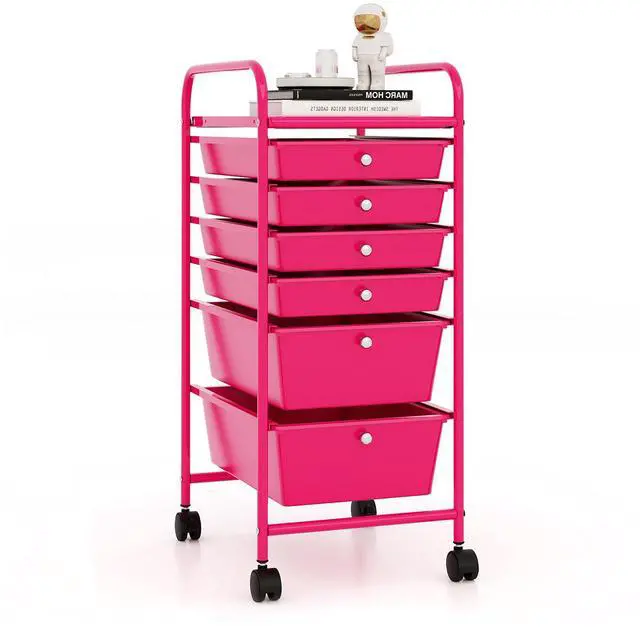 Main image of SlickBlue Multifunctional 6 Drawers Rolling Storage Cart Organizer