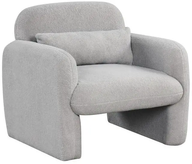 Main image of SlickBlue Modern Accent Chair with Waist Pillow and Armrests for Living Room Bedroom-Gray