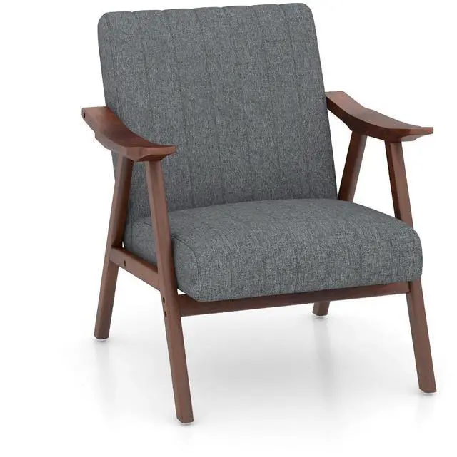 Main image of SlickBlue Modern Accent Chair Leisure Armchair with Felt Pads-Light Gray