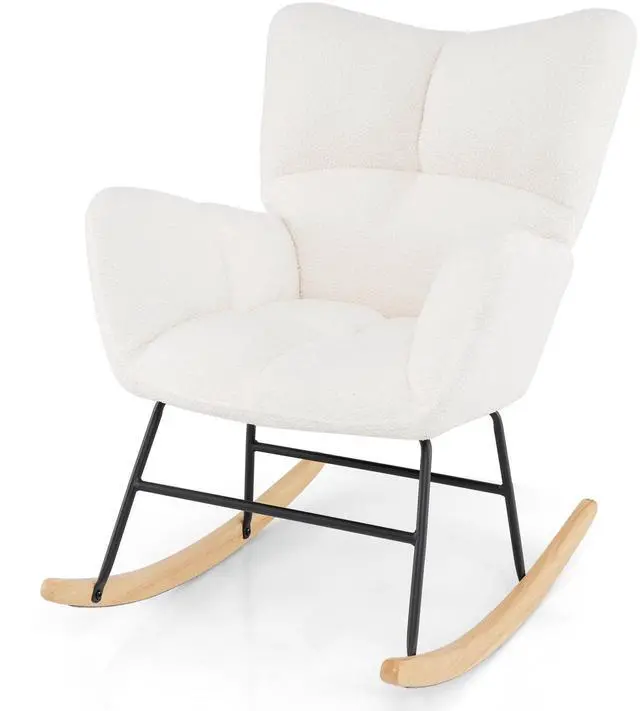 Main image of SlickBlue Nursery Rocking Chair with Comfy Backrest and Armrest-Beige