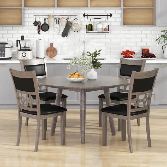 Alt view image 3 of 7 - SlickBlue Upholstered Dining Chair Set of 2 with Padded Backrest and Seat-Gray