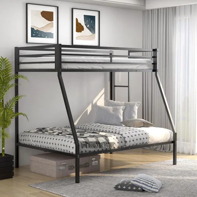 Alt view image 2 of 7 - SlickBlue Bunk Bed with Safety Rail and Ladder for Kid
