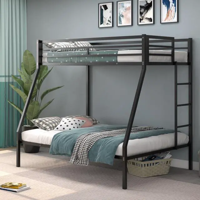 Alt view image 3 of 7 - SlickBlue Bunk Bed with Safety Rail and Ladder for Kid