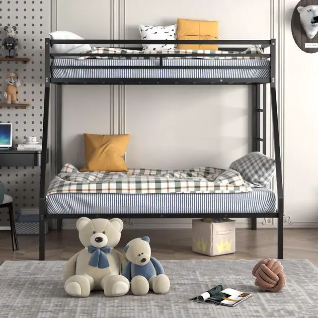 Alt view image 6 of 7 - SlickBlue Bunk Bed with Safety Rail and Ladder for Kid
