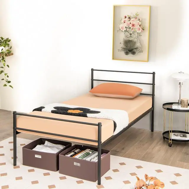Alt view image 7 of 7 - SlickBlue Metal Bed Frame Platform with Headboard