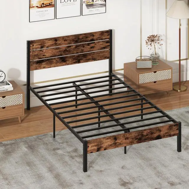 Alt view image 2 of 7 - SlickBlue Bed Frame with High Headboard and Mute Bar
