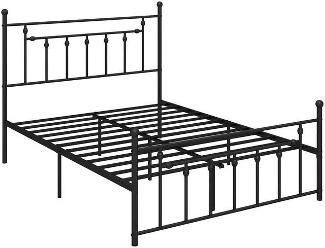 Main image of SlickBlue Heavy-duty Metal Bed Frame with Headboard
