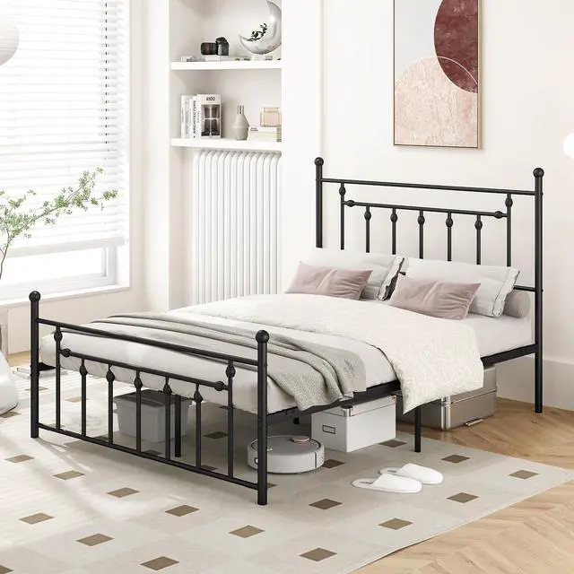 Alt view image 3 of 7 - SlickBlue Heavy-duty Metal Bed Frame with Headboard