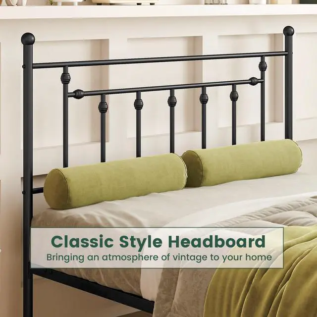 Alt view image 7 of 7 - SlickBlue Heavy-duty Metal Bed Frame with Headboard