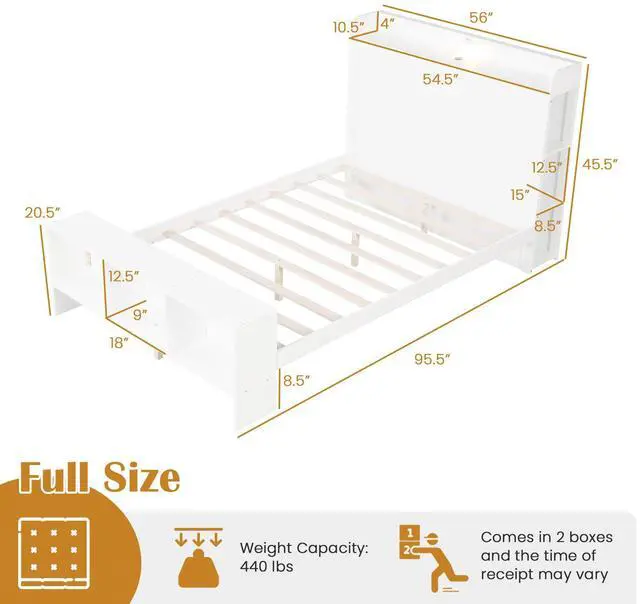Alt view image 4 of 7 - SlickBlue Frame with 2 USB Ports with Storage Headboard and Lights