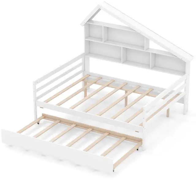 Main image of SlickBlue House-Shaped Full Size Daybed with Twin Size Trundle