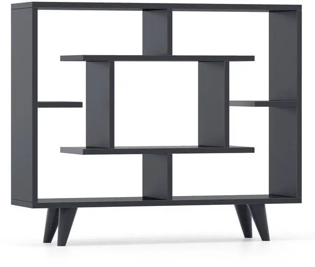 Main image of SlickBlue Geometric Bookcase with Anti-Tipping Kit and Storage Shelving Unit